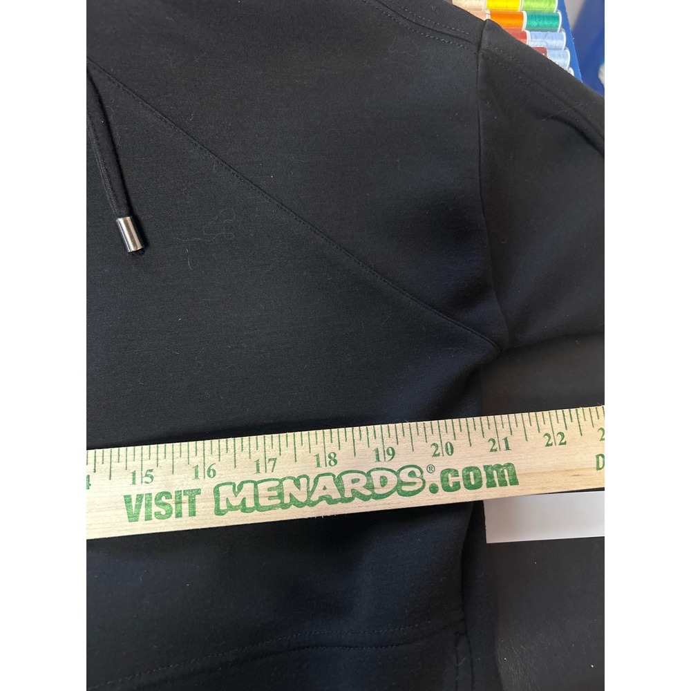 Athleisure Cable & Gauge Studio Zip Up Hoodie Size M Black Scuba Minimalist Soft - Picture 7 of 8